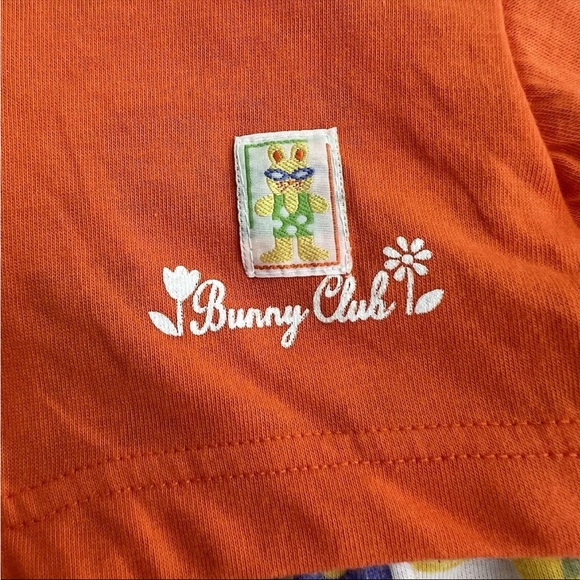 Vintage C.B. Kid Girls Orange Infant Dress Bunny Club 12 month - Picture 2 of 6